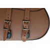 Plain Style Medium-Large Brown Leather Saddlebags