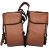 Plain Style Medium-Large Brown Leather Saddlebags