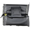 Large Size Motorcycle Saddlebags with studs and braided edges and grey stripe