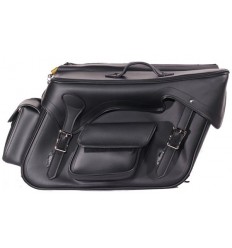 Large Plain Saddlebags with Exterior Pockets
