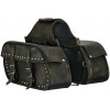 Large Distressed Brown Cowhide Leather Saddlebags