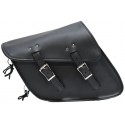 Black Motorcycle PV Swing Arm Bag Left Side