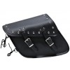 Black Motorcycle PV Swing Arm Bag with Studs Left Side