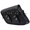 Black Motorcycle PV Swing Arm Bag with Studs Left Side