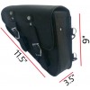 Naked Leather Motorcycle Left Side Swing Arm Bag
