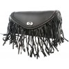 Leather Motorcycle Windshield Bag with Studs