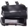 Medium Size Black Motorcycle Saddlebags with Conchos