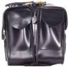 Medium Size Black Motorcycle Saddlebags with Conchos