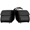 Large Black Leather Motorcycle Saddlebags