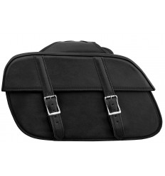 Large Black Leather Motorcycle Saddlebags