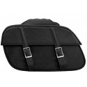Large Black Leather Motorcycle Saddlebags