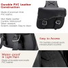 Medium Size Classic Black Motorcycle Saddlebags with Studs