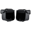 Medium Size Classic Black Motorcycle Saddlebags with Studs