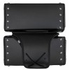 Medium Size Classic Black Motorcycle Saddlebags with Studs