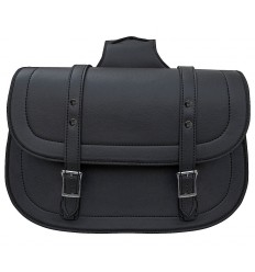 Medium Size Classic Style Black Motorcycle Saddlebags