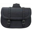 Medium Size Classic Style Black Motorcycle Saddlebags