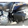 Black Leather Swing Arm Bag Left Side