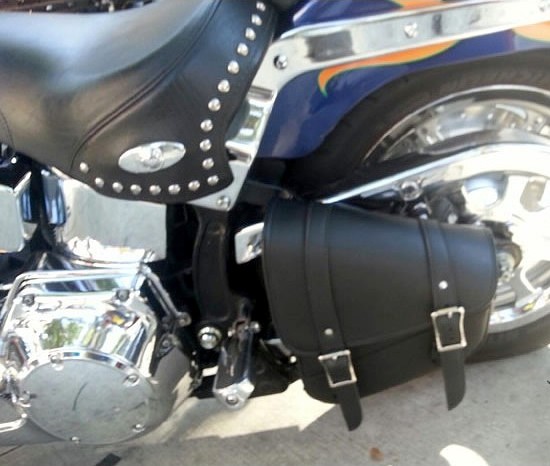 left side swing arm bag