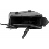 Black Leather Swing Arm Bag Left Side