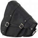Black Leather Swing Arm Bag Left Side
