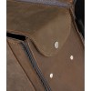 Vintage Brown Leather Saddlebags with Studs and Braid